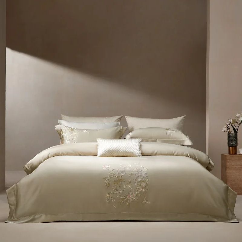 Aesthetic Floral Duvet Cover - Yüksek Hassasiyetli Brokar Lyocell Pamuk Çiçek
