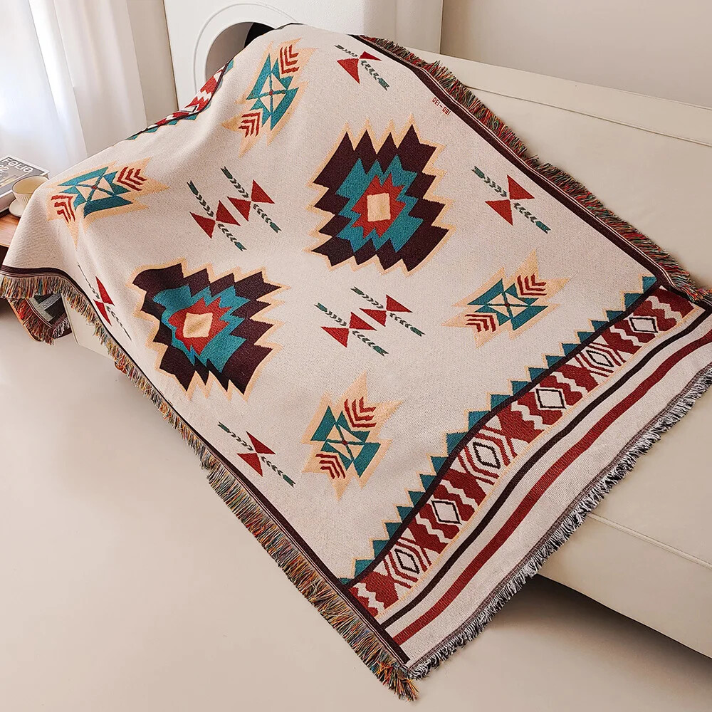 Saçaklı Büyük Boy Boho Aztek B - Boho Throw Blanket Fringe incelemesi ve fiyatı