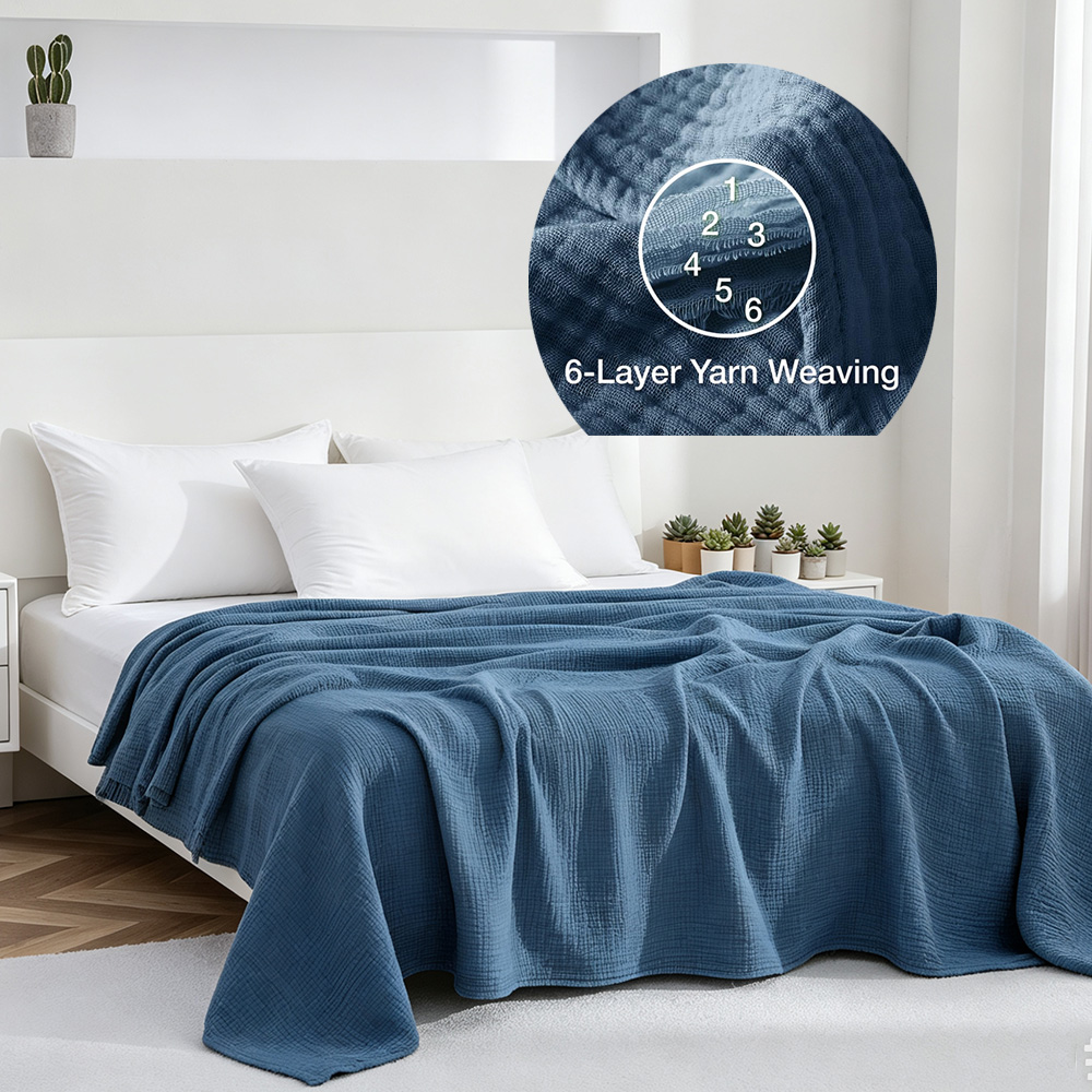 6 Katmanlı Pamuklu Muslin Batt - Muslin Cotton Bedspread incelemesi ve fiyatı