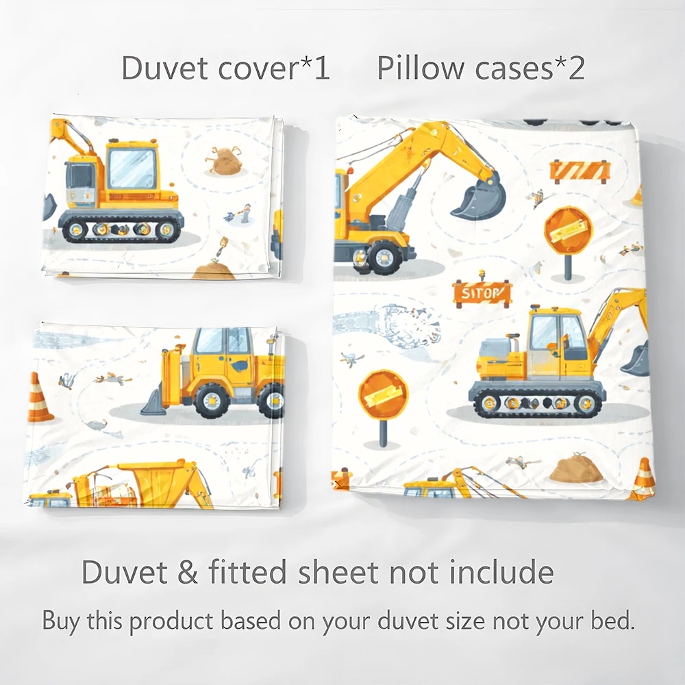 İnşaat Araçları Temalı Yatak Ö - Duvet Cover Sets With Zipper incelemesi ve fiyatı