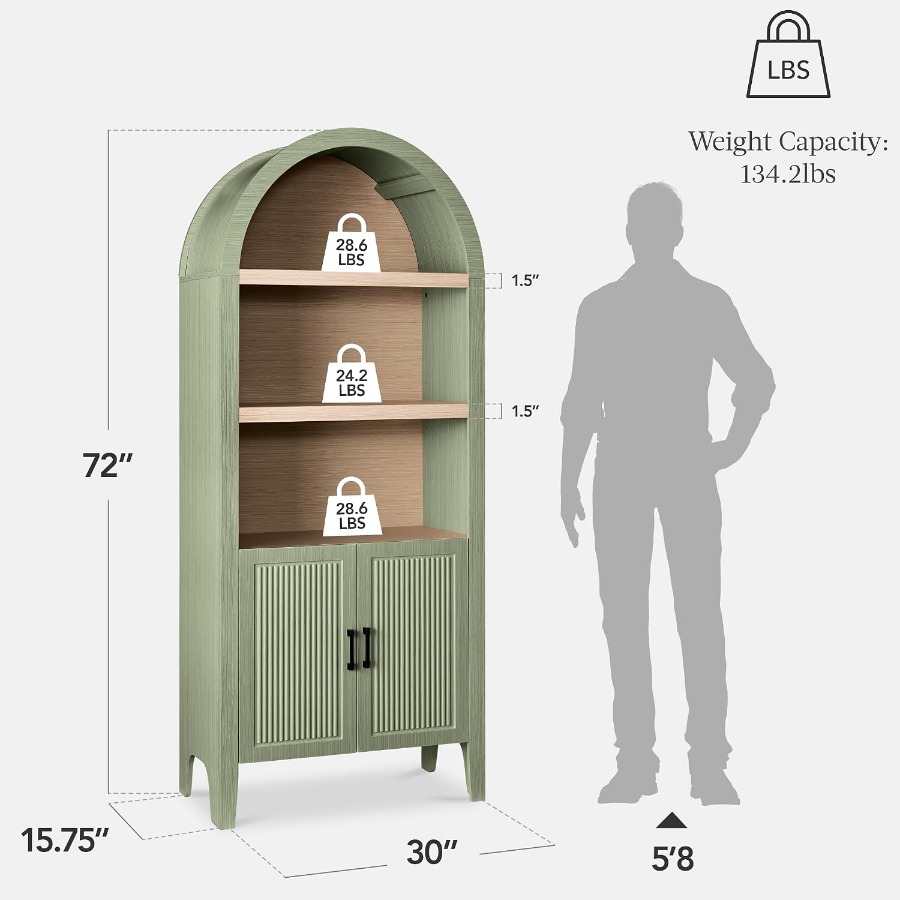 72 inç yüksekliğinde, kemerli  - Storage & Organization incelemesi ve fiyatı