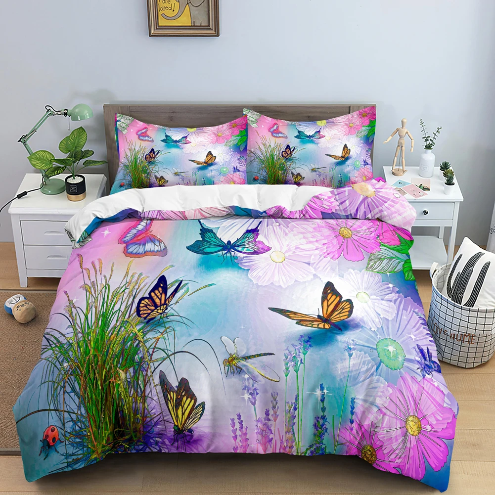 Kelebek nevresim takımı 3D çiç - Duvet Cover Sets With Zipper incelemesi ve fiyatı