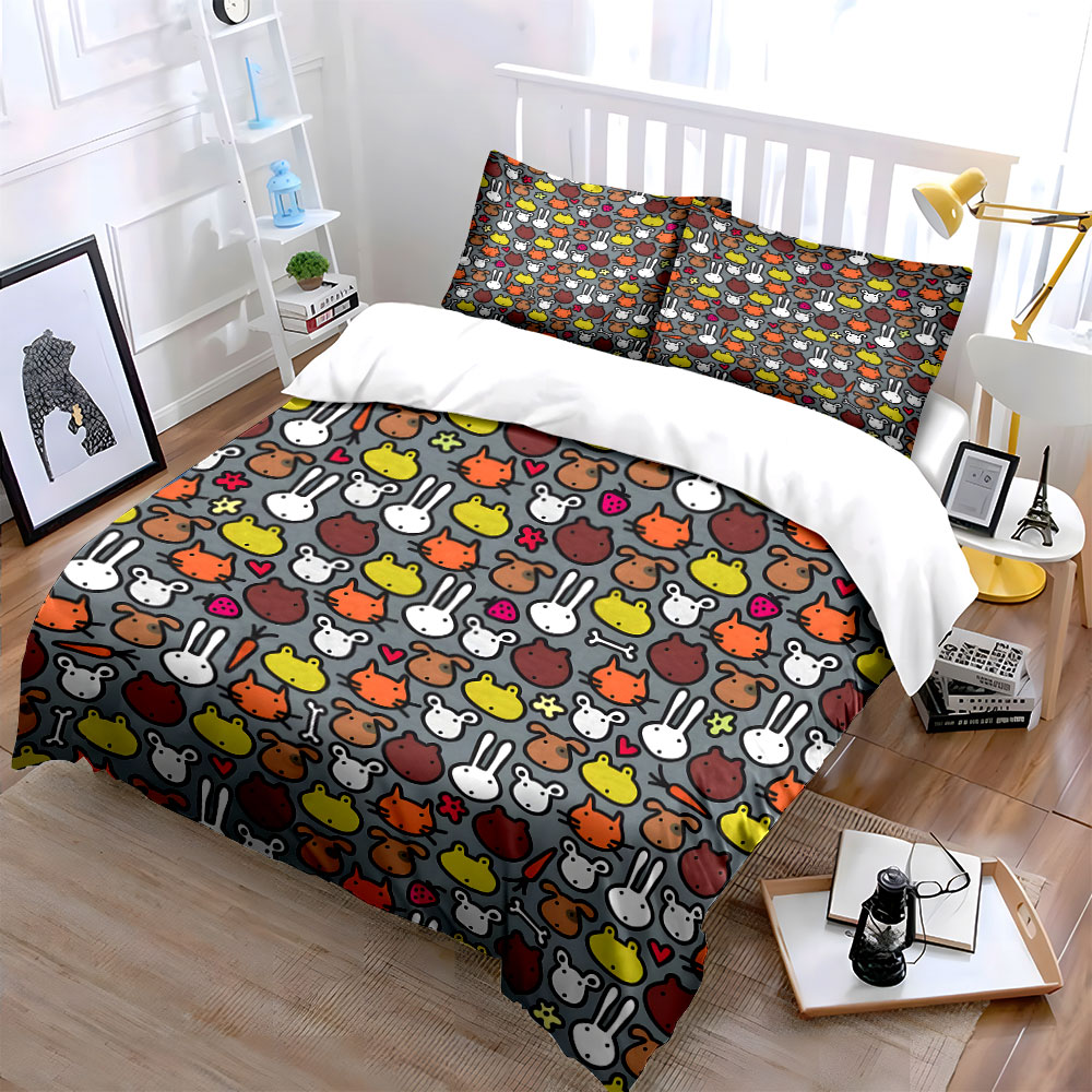Karikatür Hayvan Yüz Desenli N - Duvet Cover Sets With Zipper incelemesi ve fiyatı