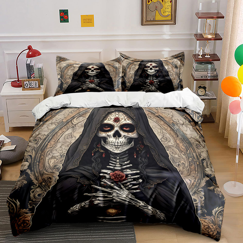 Koyu Ölüm Azizi ve Gül Desenli - Duvet Cover Sets With Zipper incelemesi ve fiyatı