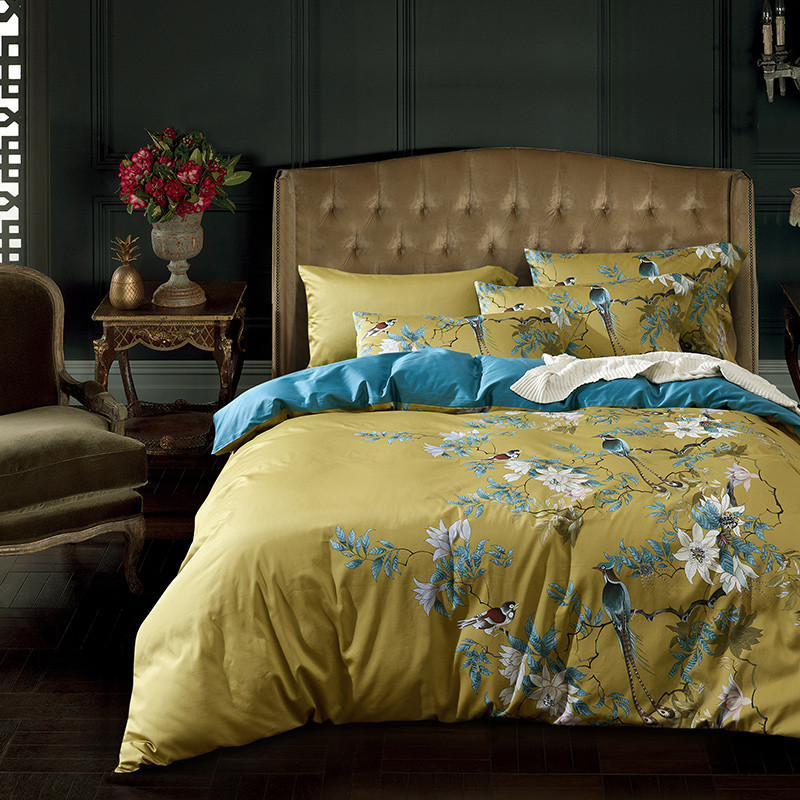 Lüks 600TC mısır pamuk yatak s - Aesthetic Floral Duvet Cover incelemesi ve fiyatı