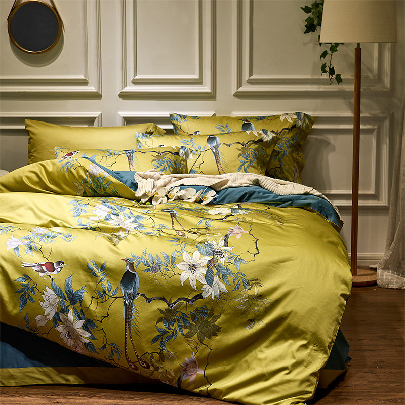 Lüks 600TC mısır pamuk yatak s - Aesthetic Floral Duvet Cover incelemesi ve fiyatı