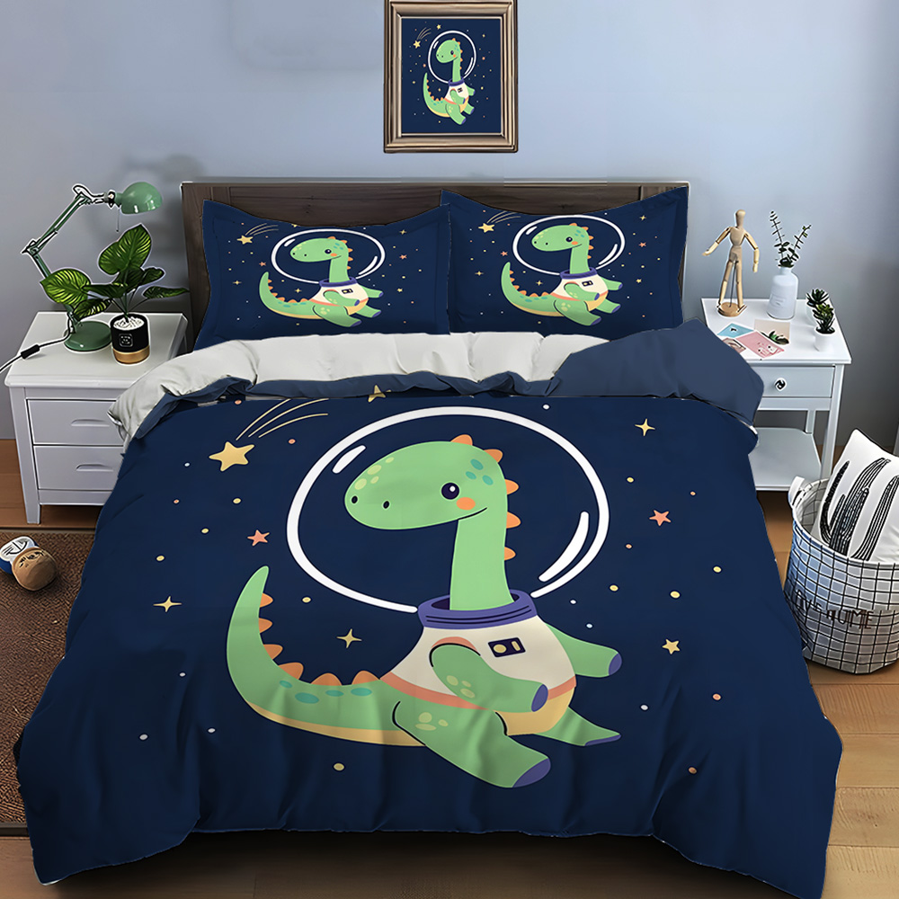 Yıldızlı arka planlı uzay dino - Duvet Cover Sets With Zipper incelemesi ve fiyatı